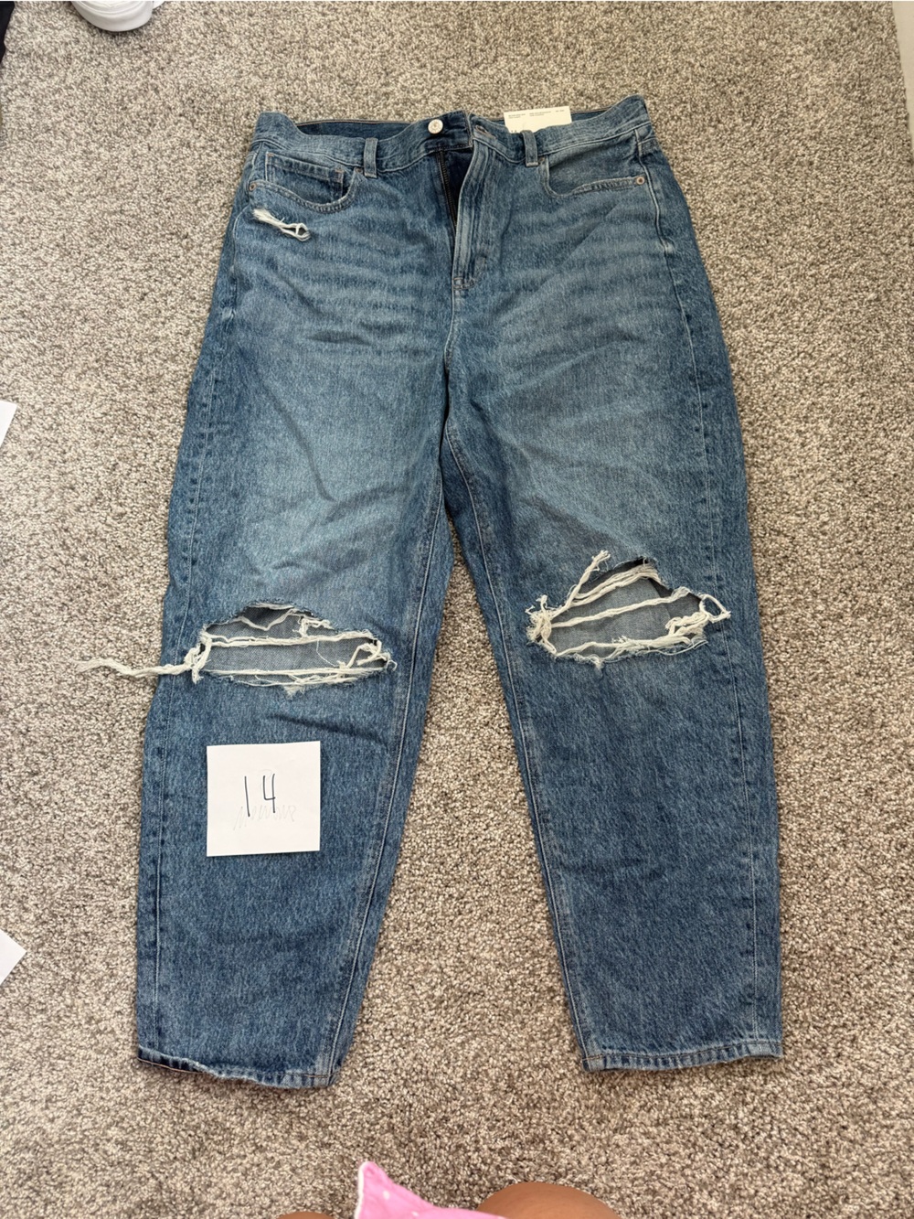 American Eagle Outfitters Women's Distressed Blue Boyfriend Jeans